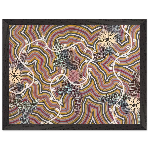 Possum Dreaming - 1996 by Clifford Possum Tjapaltjarri — Framed art print at Zephyeer
