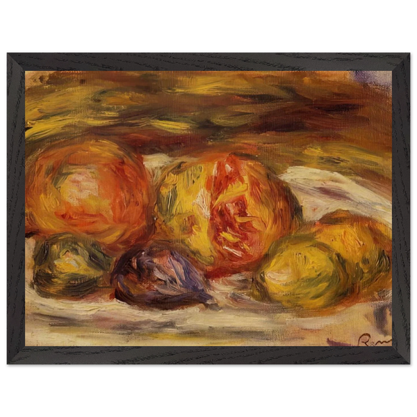 Still Life Pomegranate, Figs and Apples by Pierre-Auguste Renoir — Framed art print at Zephyeer