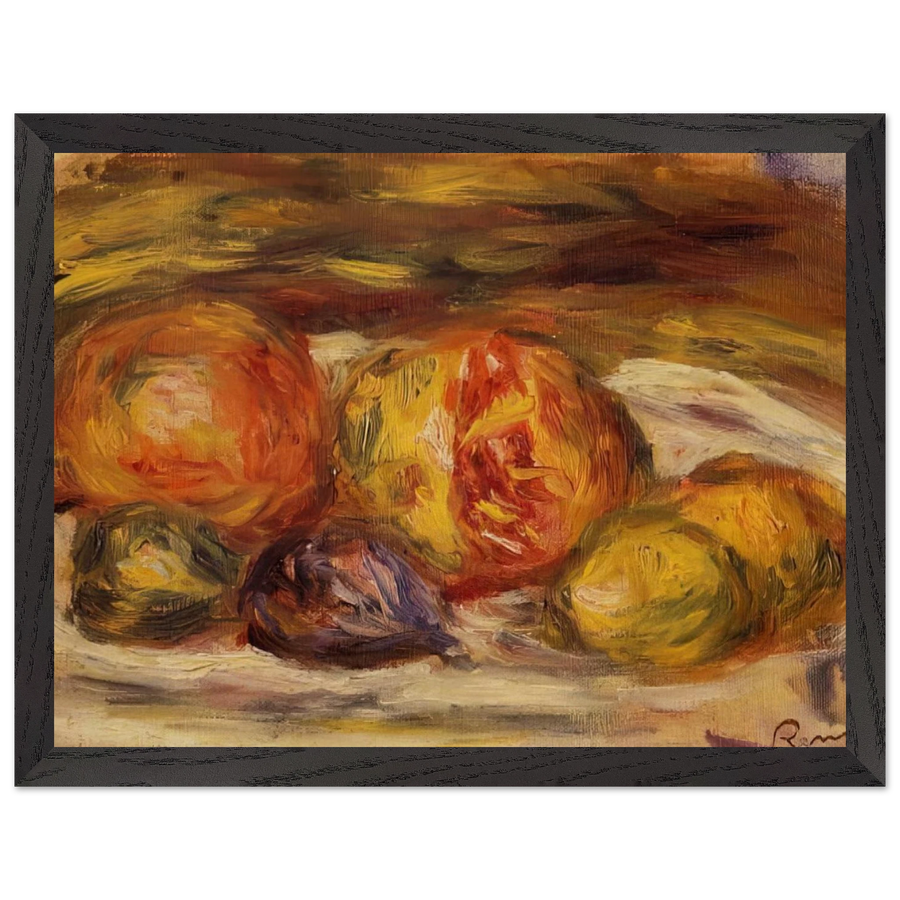 Still Life Pomegranate, Figs and Apples by Pierre-Auguste Renoir — Framed art print at Zephyeer