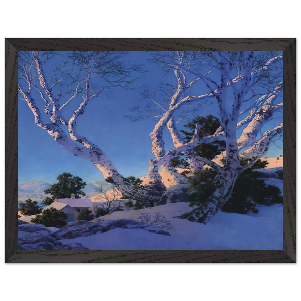 Birches in Winter by Maxfield Parrish — Framed art print at Zephyeer