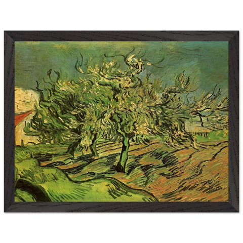 Landscape with Three Trees and a House by Vincent van Gogh — Framed art print at Zephyeer
