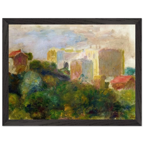 View from Renoir's Garden in Montmartre by Pierre-Auguste Renoir — Framed art print at Zephyeer