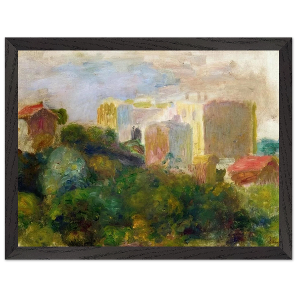 View from Renoir's Garden in Montmartre by Pierre-Auguste Renoir — Framed art print at Zephyeer