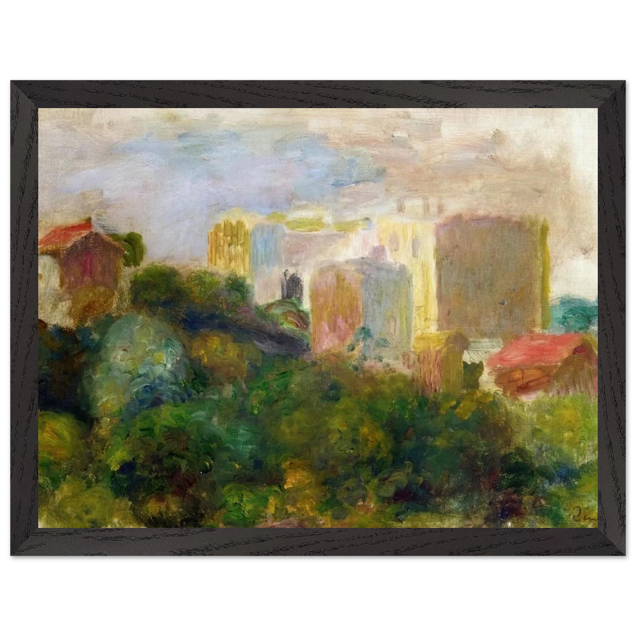 View from Renoir's Garden in Montmartre by Pierre-Auguste Renoir — Framed art print at Zephyeer
