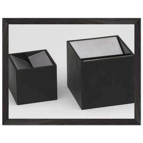Cubo Ashtray design - 1957 by Bruno Munari — Framed art print at Zephyeer