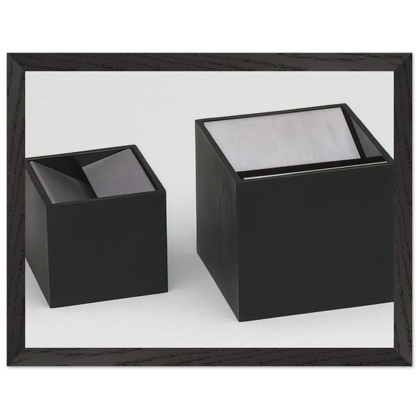 Cubo Ashtray design - 1957 by Bruno Munari — Framed art print at Zephyeer