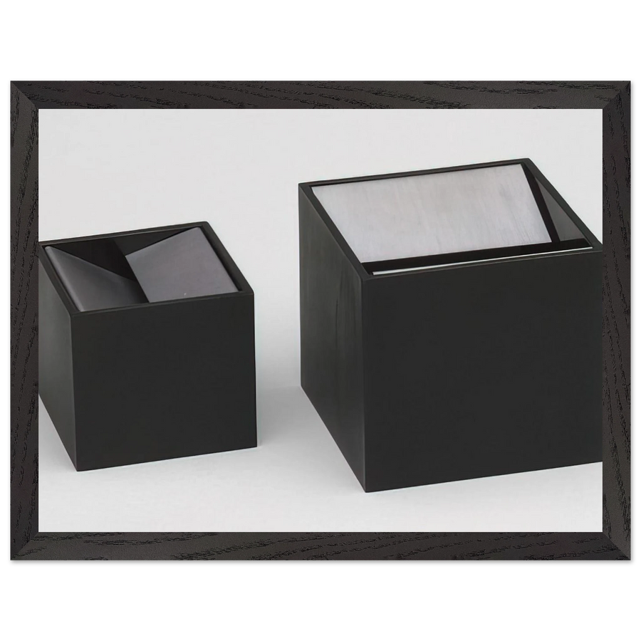 Cubo Ashtray design - 1957 by Bruno Munari — Framed art print at Zephyeer