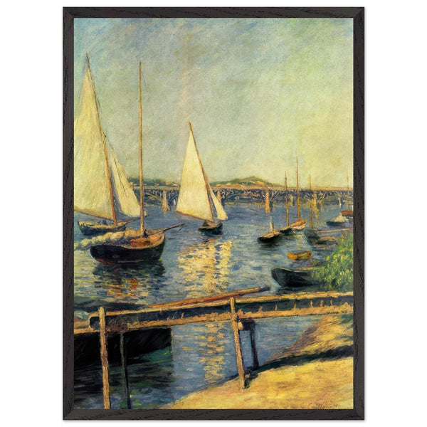 SAILING BOATS AT ARGENTEUIL by Gustave Caillebotte — Framed art print at Zephyeer