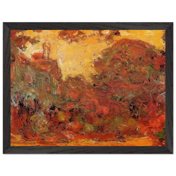 The House Seen from the Rose Garden by Claude Monet — Framed art print at Zephyeer