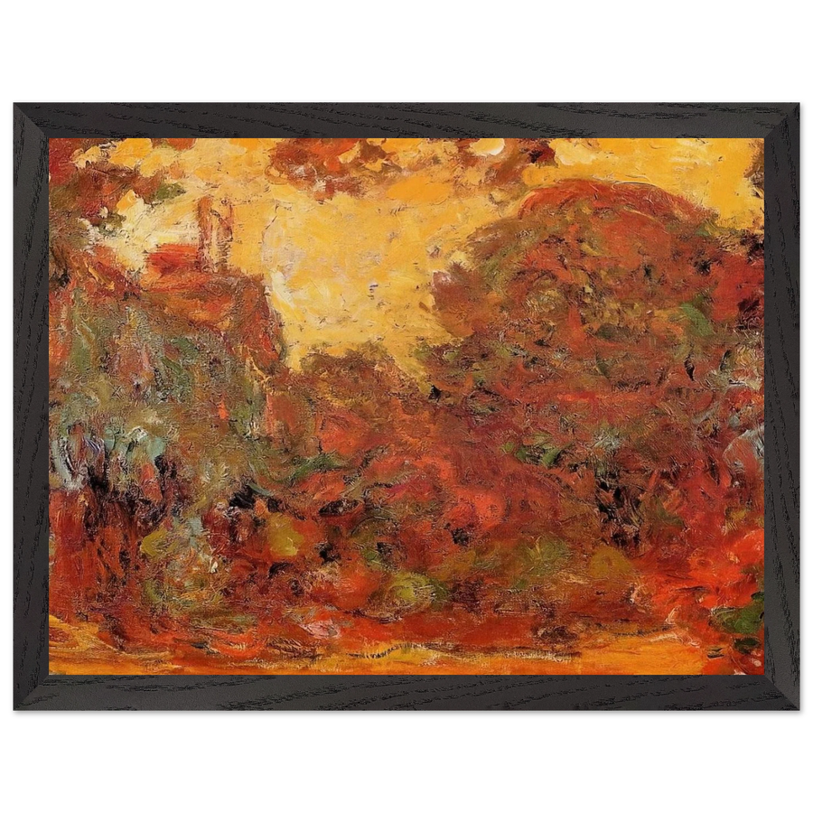 The House Seen from the Rose Garden by Claude Monet — Framed art print at Zephyeer