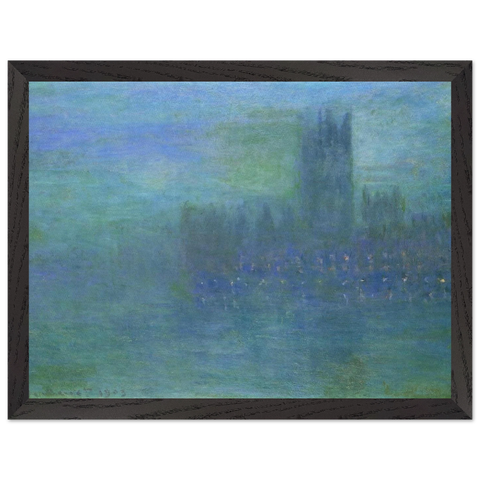 Houses of Parlilament, Fog Effect by Claude Monet — Framed art print at Zephyeer