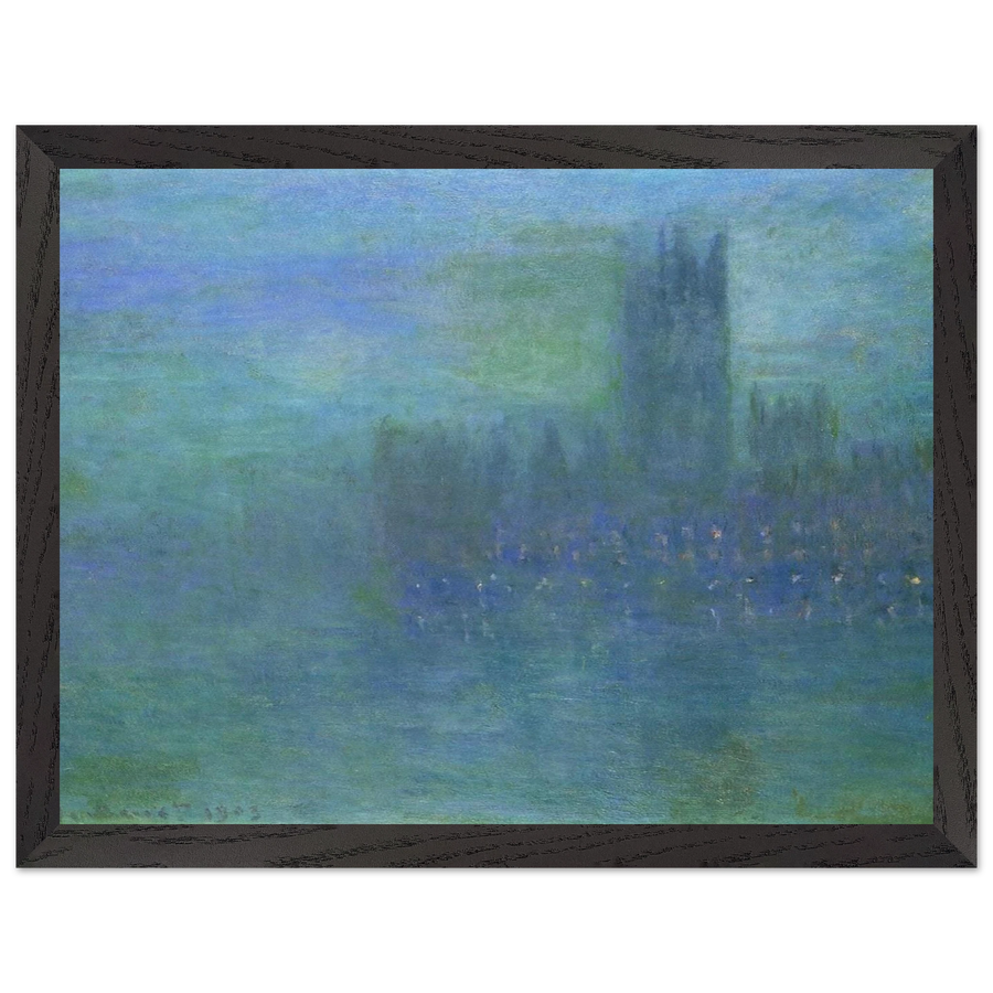 Houses of Parlilament, Fog Effect by Claude Monet — Framed art print at Zephyeer