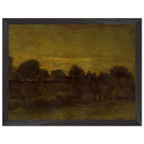 Village at sunset by Vincent van Gogh — Framed art print at Zephyeer
