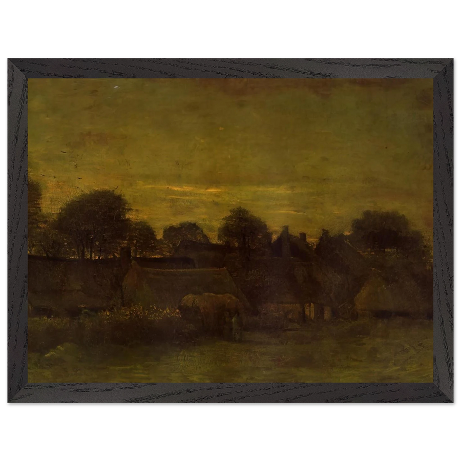 Village at sunset by Vincent van Gogh — Framed art print at Zephyeer