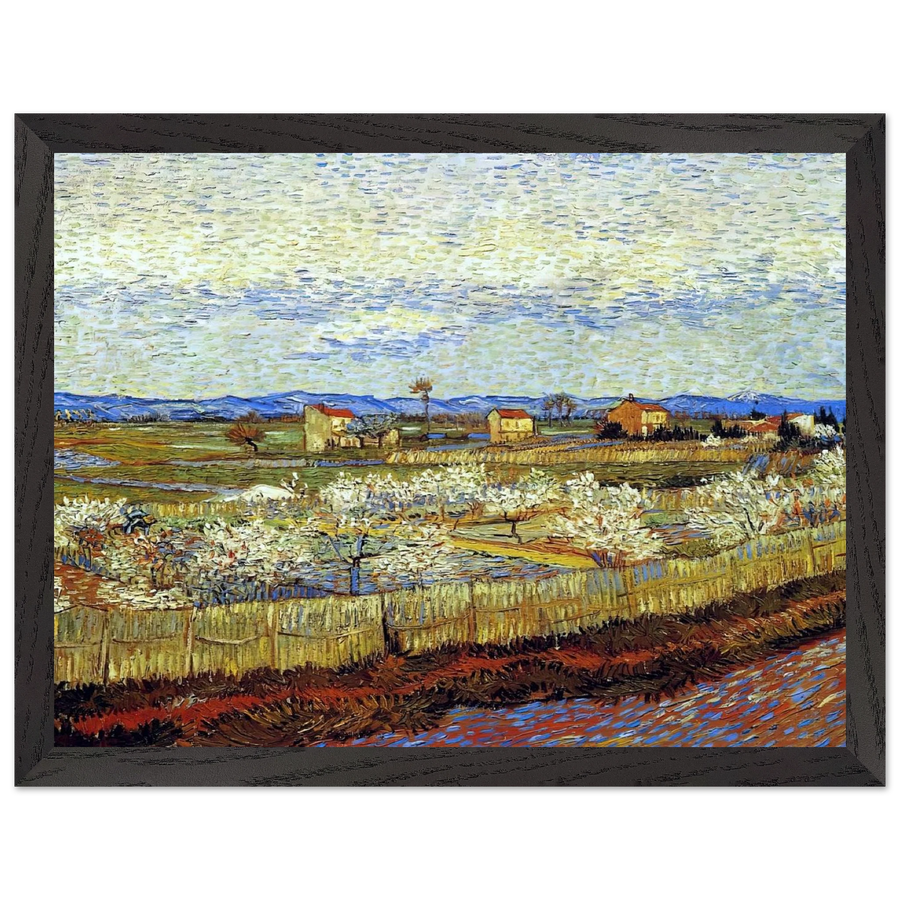 Peach Trees in Blossom by Vincent van Gogh — Framed art print at Zephyeer