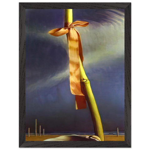 PINK KNOT AND SHELL ON THE SEASHORE by Salvador Dali — Framed art print at Zephyeer