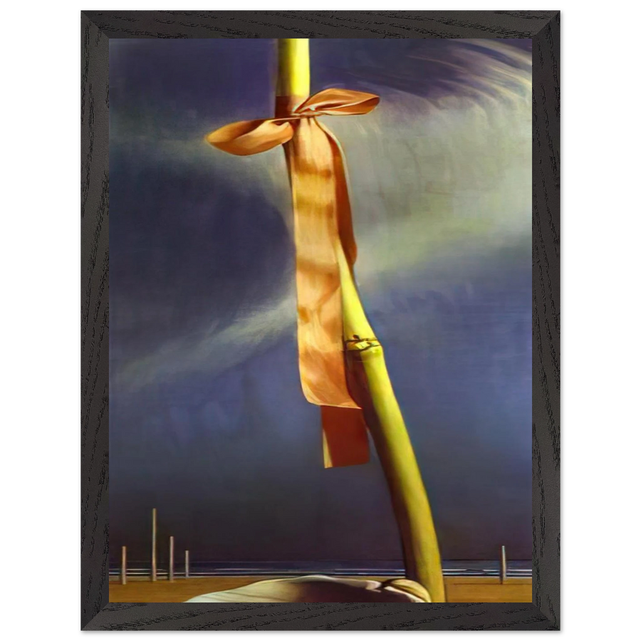 PINK KNOT AND SHELL ON THE SEASHORE by Salvador Dali — Framed art print at Zephyeer