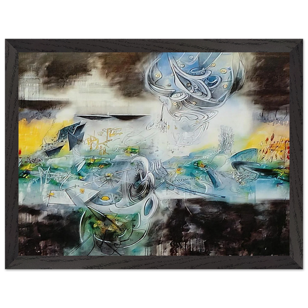 ABRIR EL CUBO Y ENCONTRAR LA VIDA by Roberto Matta — Framed art print at Zephyeer