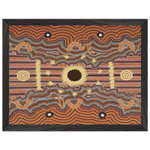 Untitled - 1990 by Clifford Possum Tjapaltjarri — Framed art print at Zephyeer