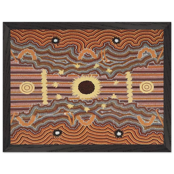 Untitled - 1990 by Clifford Possum Tjapaltjarri — Framed art print at Zephyeer