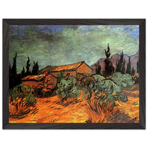 Wooden Sheds by Vincent van Gogh — Framed art print at Zephyeer