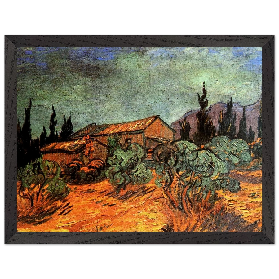 Wooden Sheds by Vincent van Gogh — Framed art print at Zephyeer