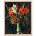 VASE OF GLADIOLAS by Gustave Caillebotte — Framed art print at Zephyeer