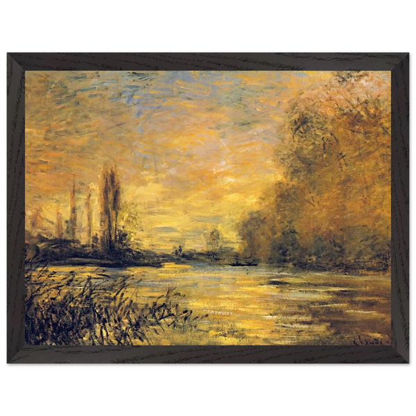 The Small Arm of the Seine at Argenteuil by Claude Monet — Framed art print at Zephyeer