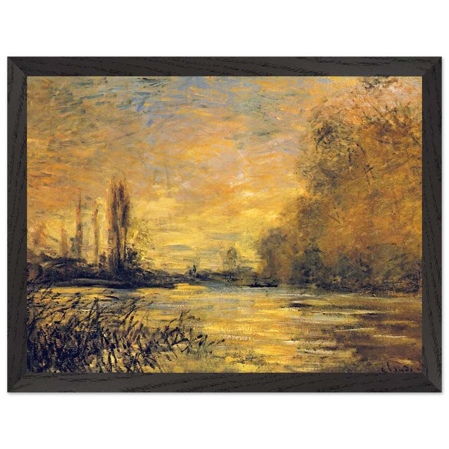 The Small Arm of the Seine at Argenteuil by Claude Monet — Framed art print at Zephyeer