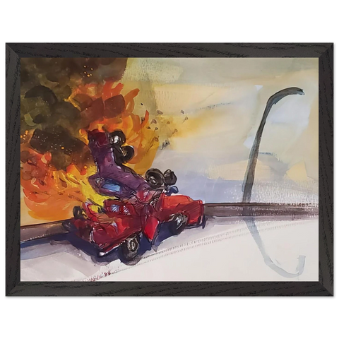 Pile Up Crash - 1984 by Carlos Almaraz — Framed art print at Zephyeer