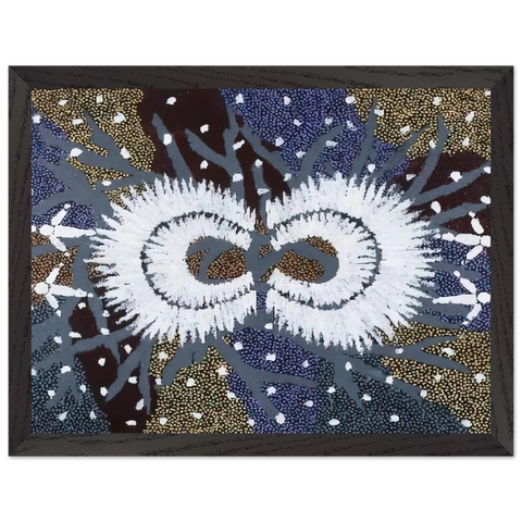 Eagle Dreaming - 1999 by Clifford Possum Tjapaltjarri — Framed art print at Zephyeer