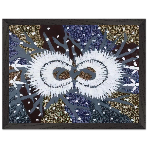 Eagle Dreaming - 1999 by Clifford Possum Tjapaltjarri — Framed art print at Zephyeer