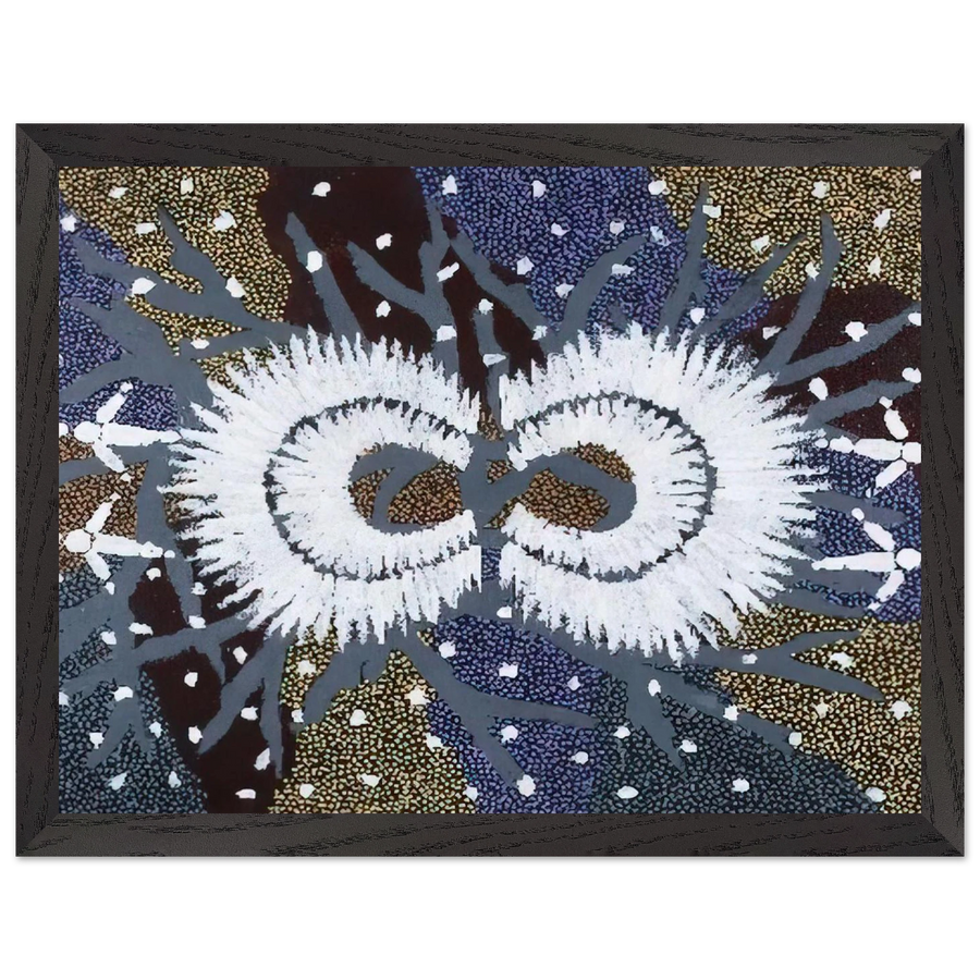 Eagle Dreaming - 1999 by Clifford Possum Tjapaltjarri — Framed art print at Zephyeer