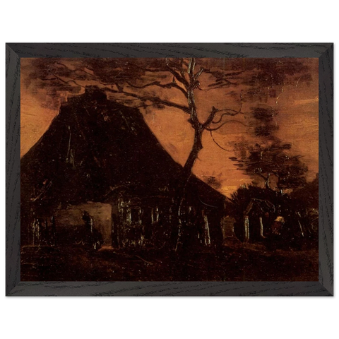 Cottage with Trees by Vincent van Gogh — Framed art print at Zephyeer