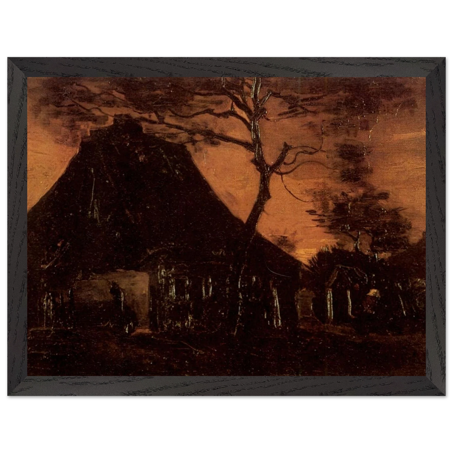 Cottage with Trees by Vincent van Gogh — Framed art print at Zephyeer