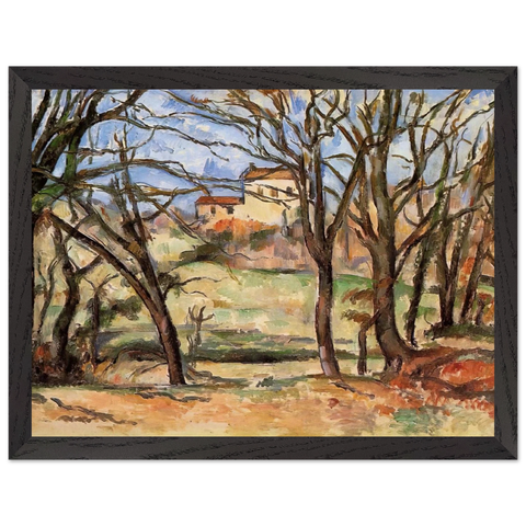 House behind Trees on the Road to Tholonet by Paul Cézanne — Framed art print at Zephyeer