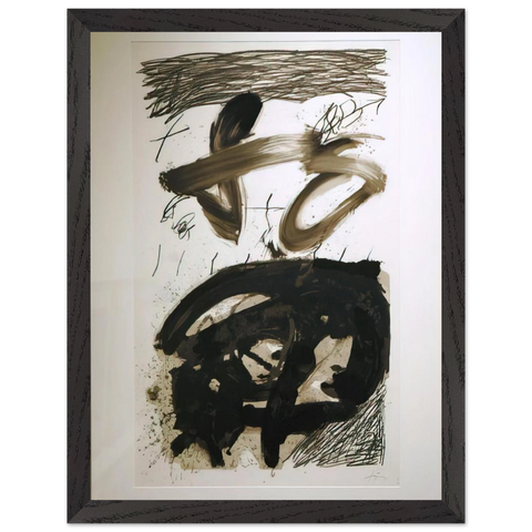 CALLIGRAPHIQUE 1987 by Antoni Tapies — Framed art print at Zephyeer