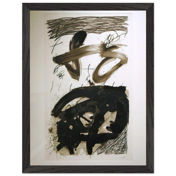 CALLIGRAPHIQUE 1987 by Antoni Tapies — Framed art print at Zephyeer
