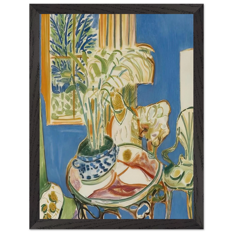 BLUE INTERIOR 1947 by Henri Matisse — Framed art print at Zephyeer