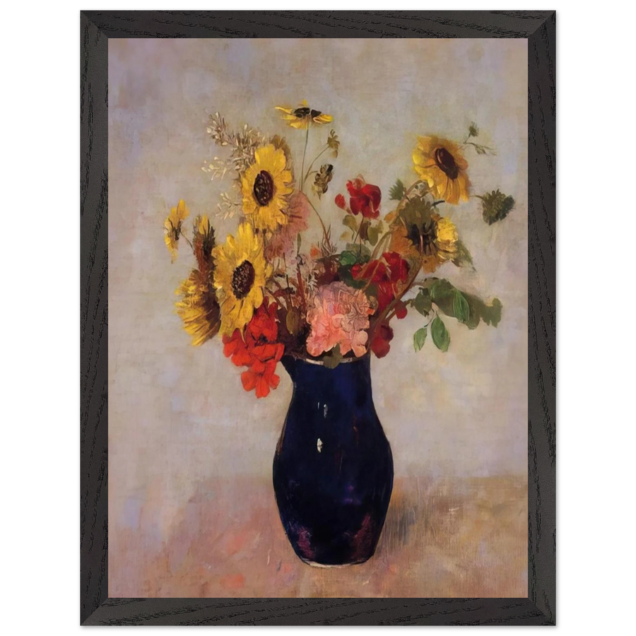 VASE OF FLOWERS by Odilon Redon — Framed art print at Zephyeer