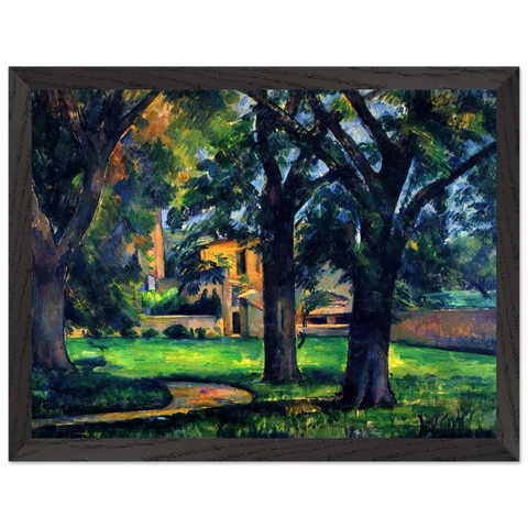 Chestnut Tree and Farm by Paul Cézanne — Framed art print at Zephyeer