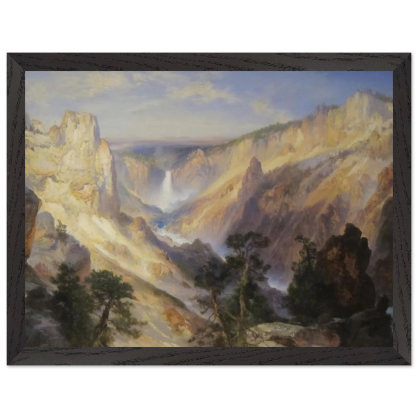 Grand Canyon of the Yellowstone, Wyoming by Thomas Moran — Framed art print at Zephyeer
