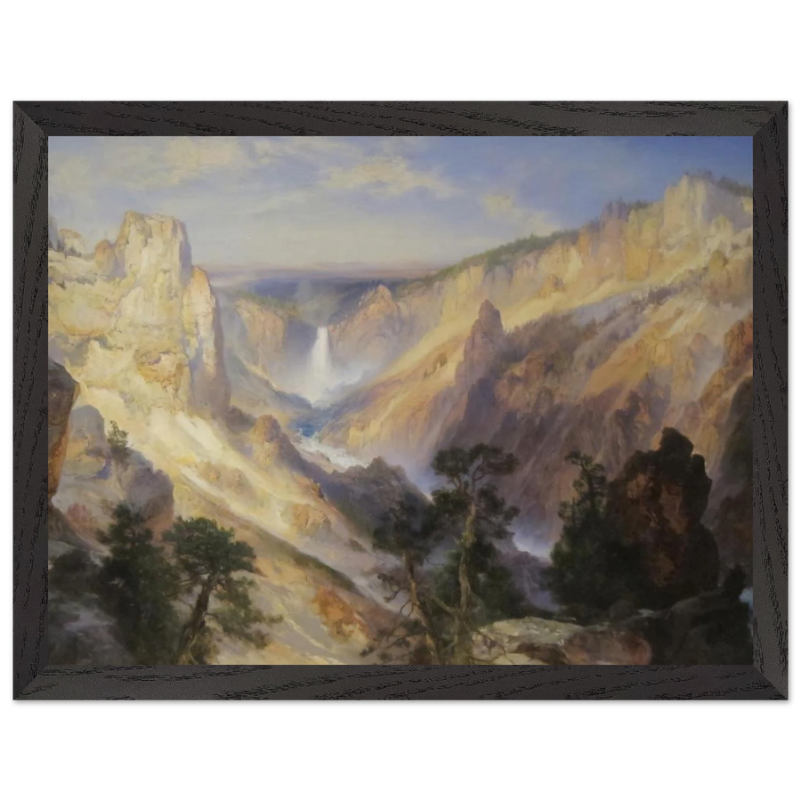 Grand Canyon of the Yellowstone, Wyoming by Thomas Moran — Framed art print at Zephyeer