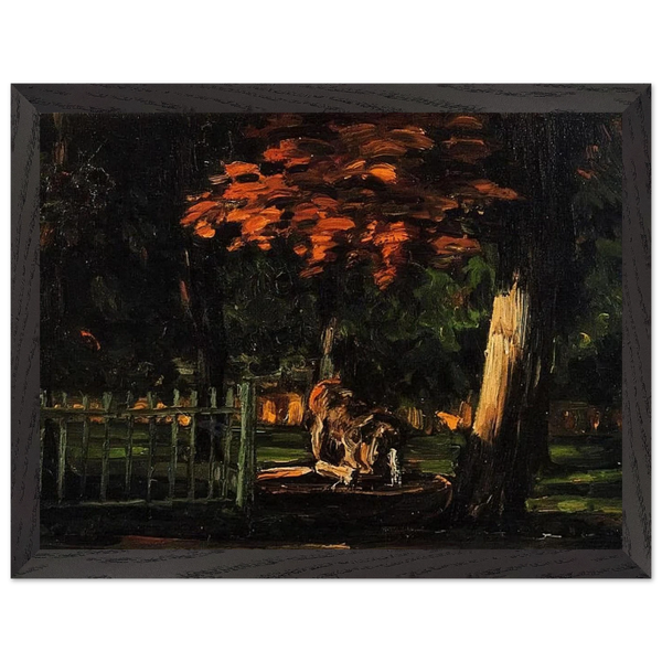 The Lion and the Basin at Jas de Bouffan by Paul Cézanne — Framed art print at Zephyeer