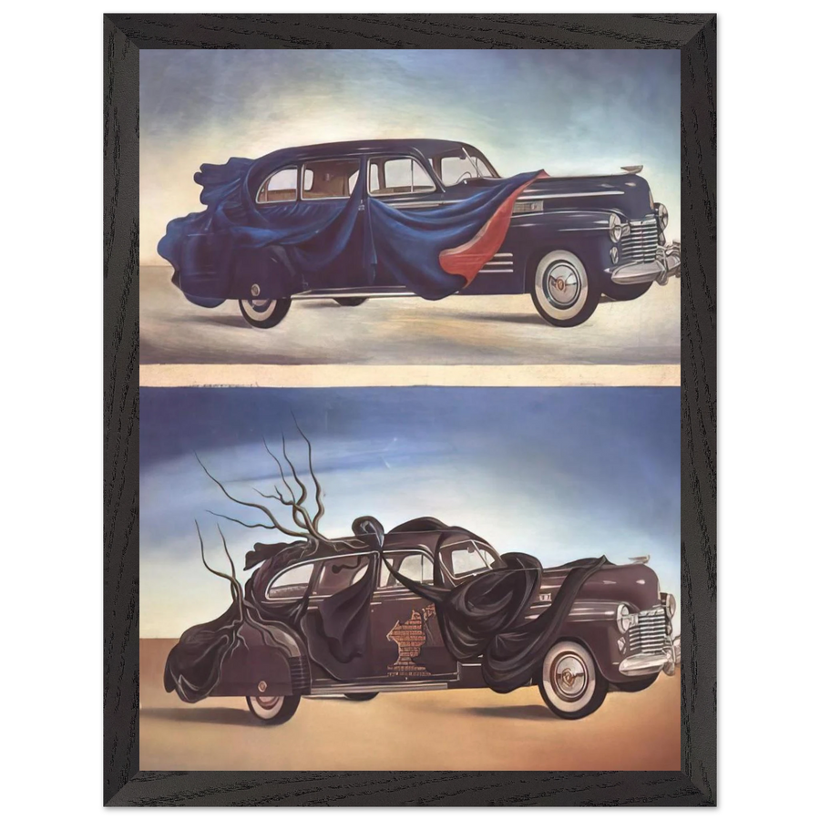 CAR CLOTHING CLOTHED AUTOMOBILE by Salvador Dali — Framed art print at Zephyeer