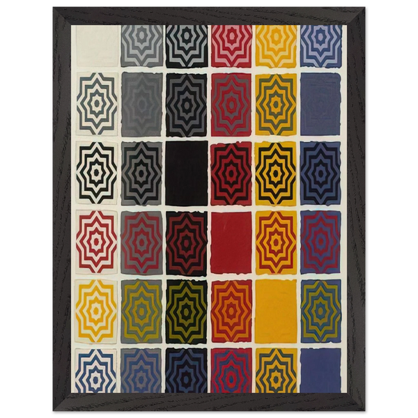 Stars 8 Pointed by Sol LeWitt — Framed art print at Zephyeer