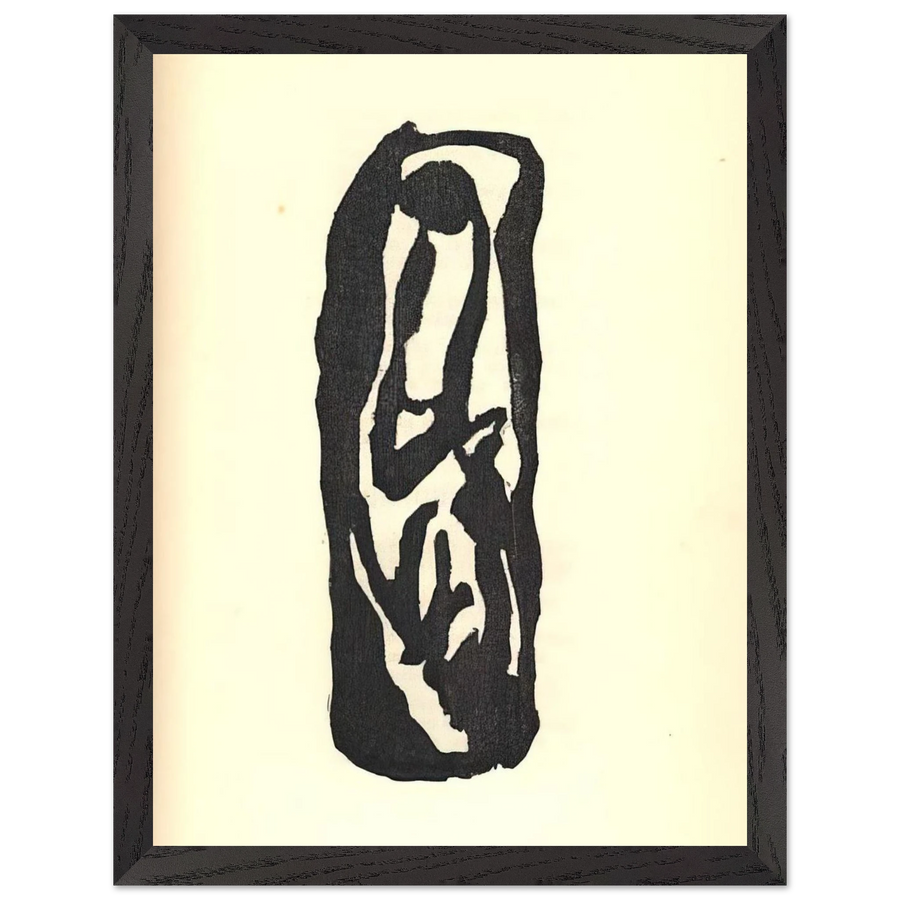 Illustration for Tristan Tzara s Vingt-cinq poèmes by Jean Arp — Framed art print at Zephyeer