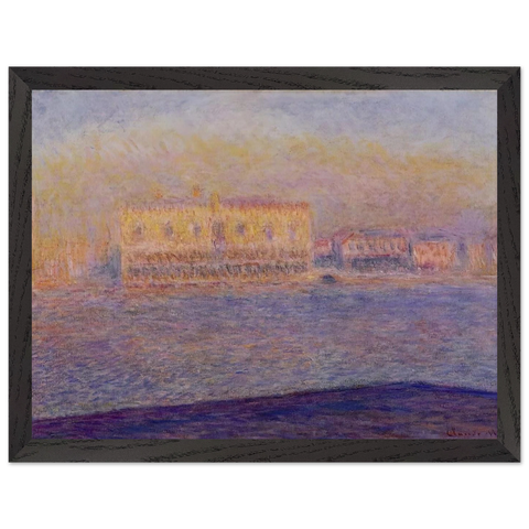 The Doges' Palace Seen from San Giorgio Maggiore, Venice by Claude Monet — Framed art print at Zephyeer