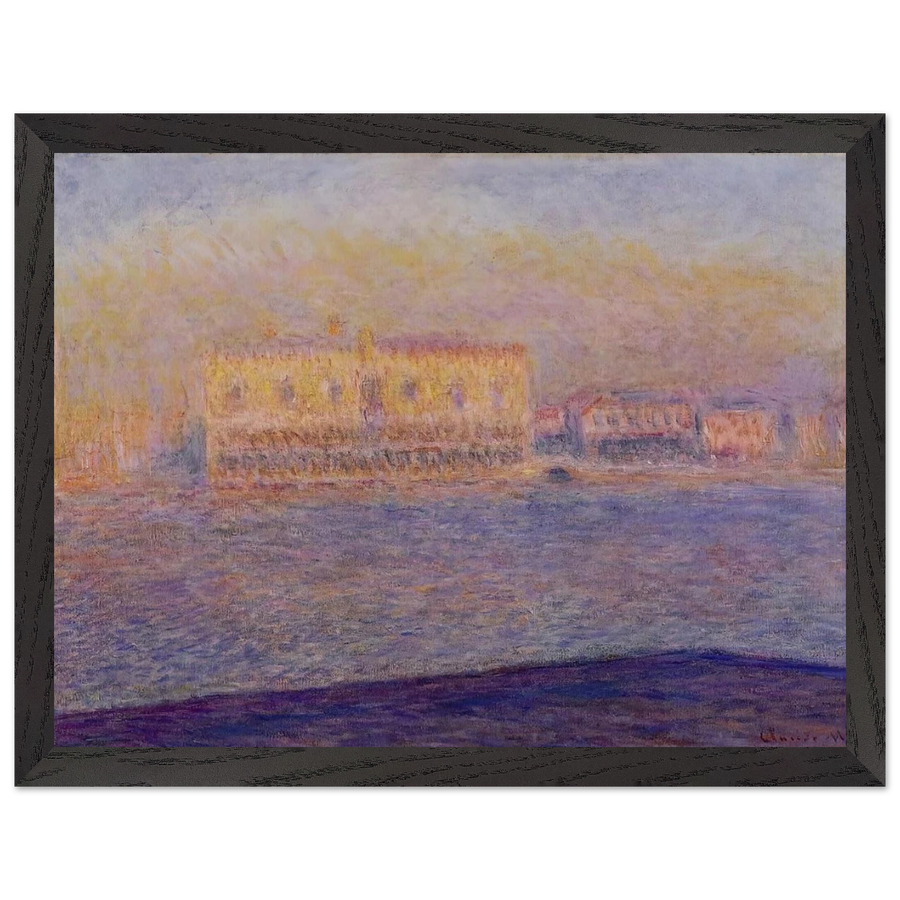 The Doges' Palace Seen from San Giorgio Maggiore, Venice by Claude Monet — Framed art print at Zephyeer