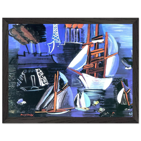 BOATS IN LE HAVRE 1926 by Raoul Dufy — Framed art print at Zephyeer